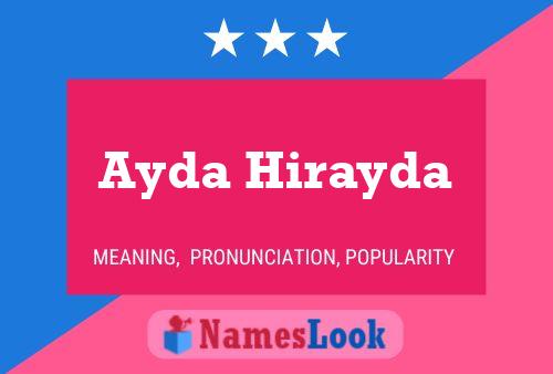 Póster del nombre Ayda Hirayda