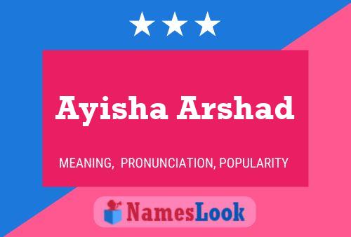 Póster del nombre Ayisha Arshad