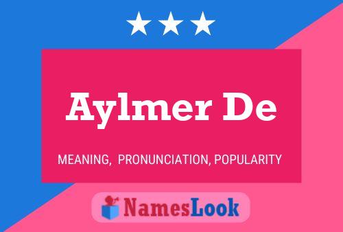 Póster del nombre Aylmer De