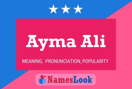 Póster del nombre Ayma Ali