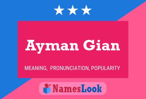 Póster del nombre Ayman Gian