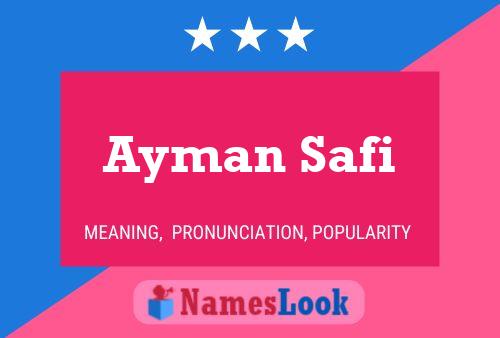 Póster del nombre Ayman Safi