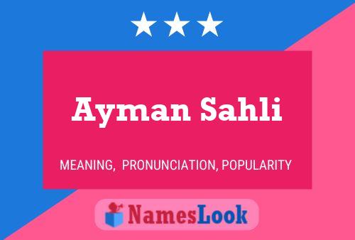 Póster del nombre Ayman Sahli