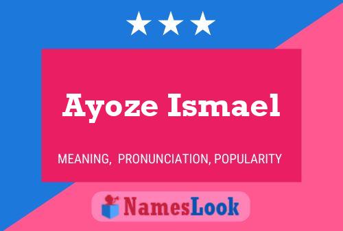 Póster del nombre Ayoze Ismael