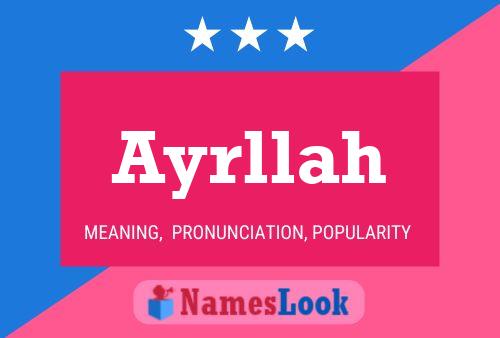 Póster del nombre Ayrllah