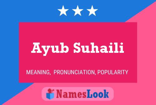 Póster del nombre Ayub Suhaili