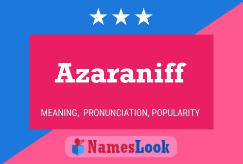 Póster del nombre Azaraniff