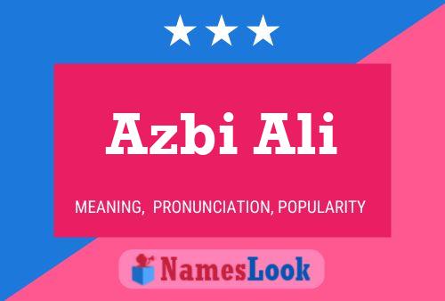 Póster del nombre Azbi Ali