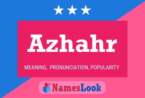 Póster del nombre Azhahr