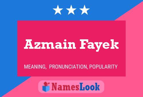 Póster del nombre Azmain Fayek