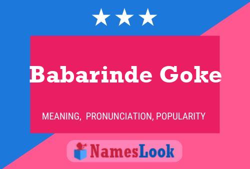 Póster del nombre Babarinde Goke