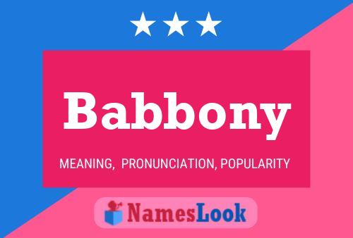 Póster del nombre Babbony