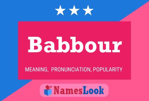 Póster del nombre Babbour