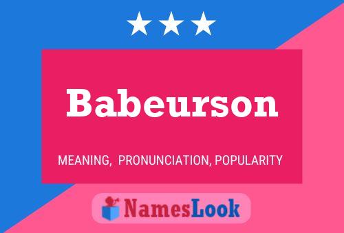 Póster del nombre Babeurson