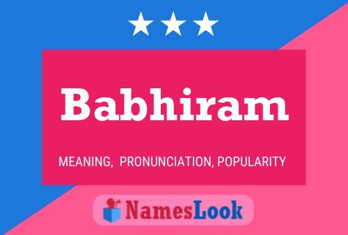 Póster del nombre Babhiram