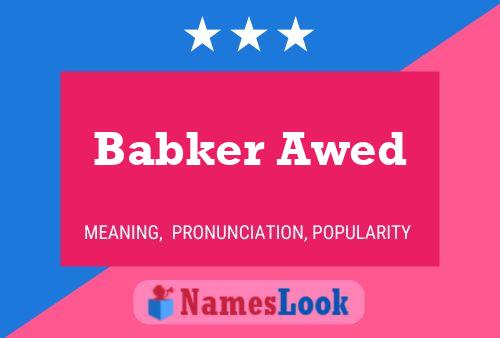 Póster del nombre Babker Awed