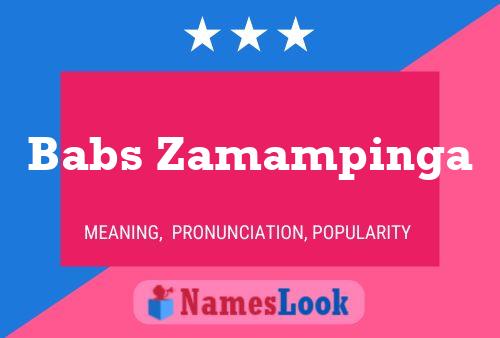 Póster del nombre Babs Zamampinga