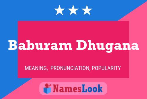 Póster del nombre Baburam Dhugana