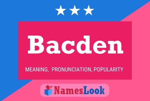 Póster del nombre Bacden