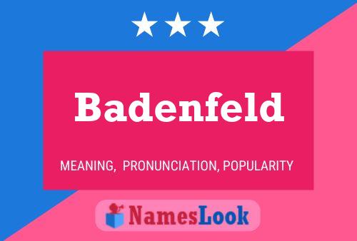 Póster del nombre Badenfeld