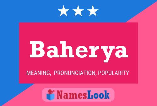 Póster del nombre Baherya