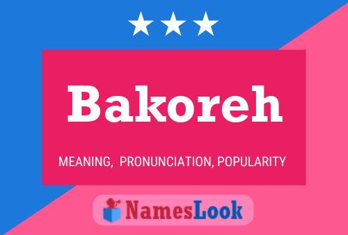 Póster del nombre Bakoreh