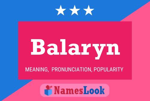 Póster del nombre Balaryn