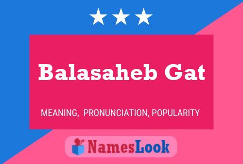 Póster del nombre Balasaheb Gat