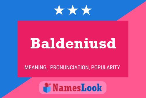 Póster del nombre Baldeniusd