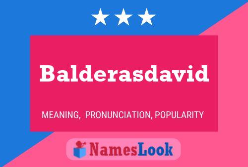 Póster del nombre Balderasdavid