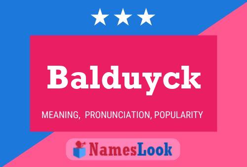 Póster del nombre Balduyck