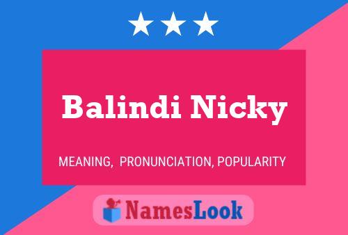 Póster del nombre Balindi Nicky