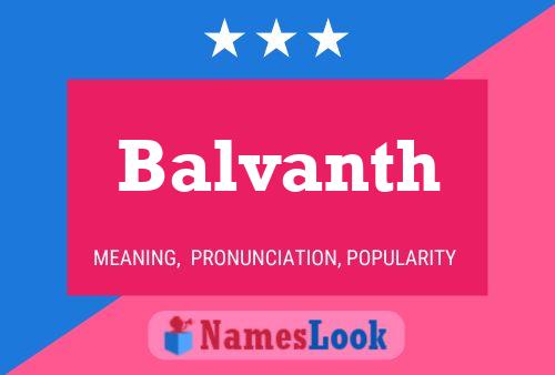 Póster del nombre Balvanth