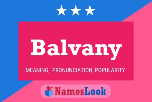 Póster del nombre Balvany