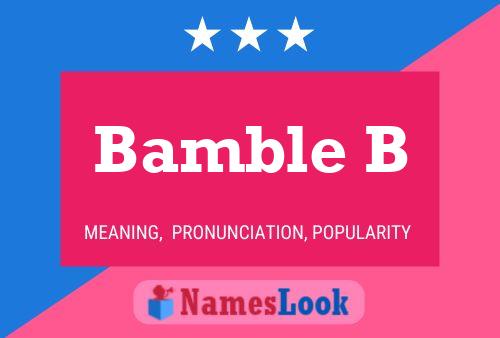 Póster del nombre Bamble B