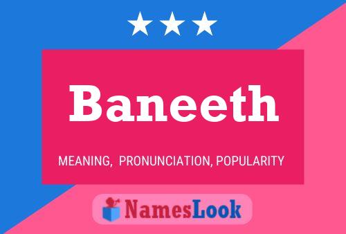 Póster del nombre Baneeth