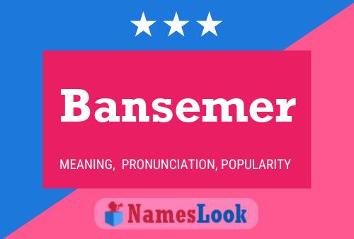 Póster del nombre Bansemer