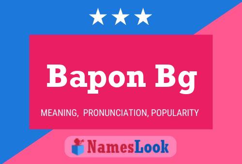 Póster del nombre Bapon Bg