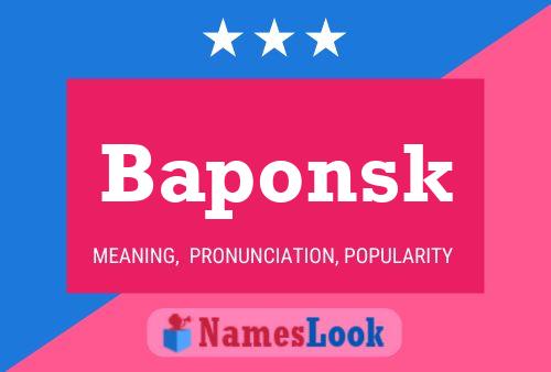 Póster del nombre Baponsk