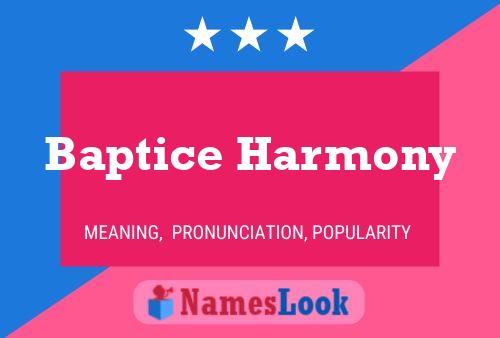 Póster del nombre Baptice Harmony