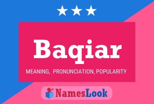 Póster del nombre Baqiar