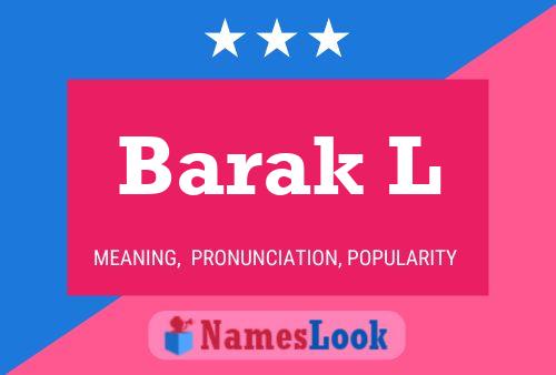 Póster del nombre Barak L