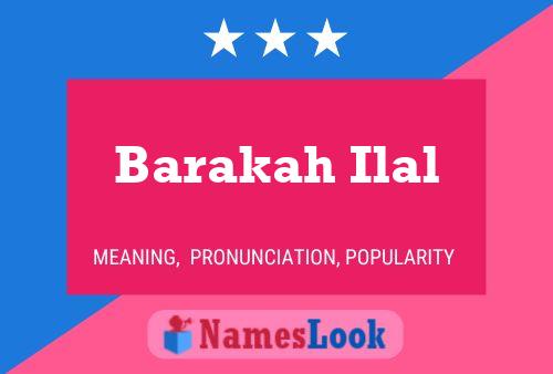 Póster del nombre Barakah Ilal