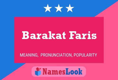 Póster del nombre Barakat Faris