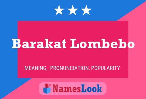 Póster del nombre Barakat Lombebo