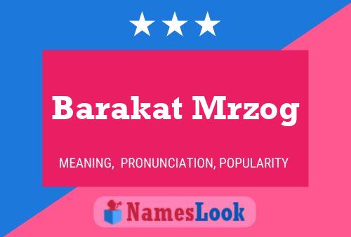 Póster del nombre Barakat Mrzog