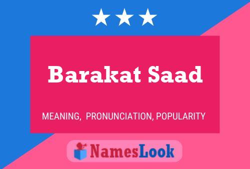 Póster del nombre Barakat Saad