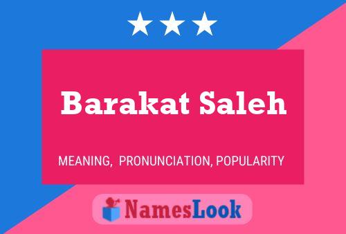 Póster del nombre Barakat Saleh