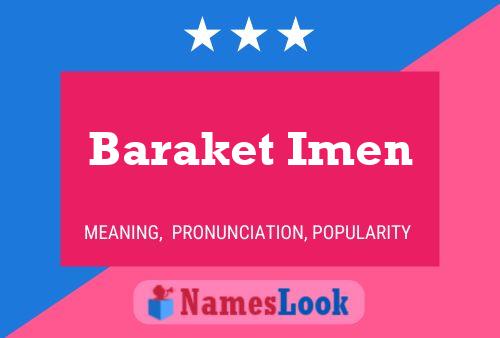 Póster del nombre Baraket Imen