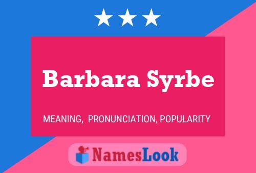 Póster del nombre Barbara Syrbe